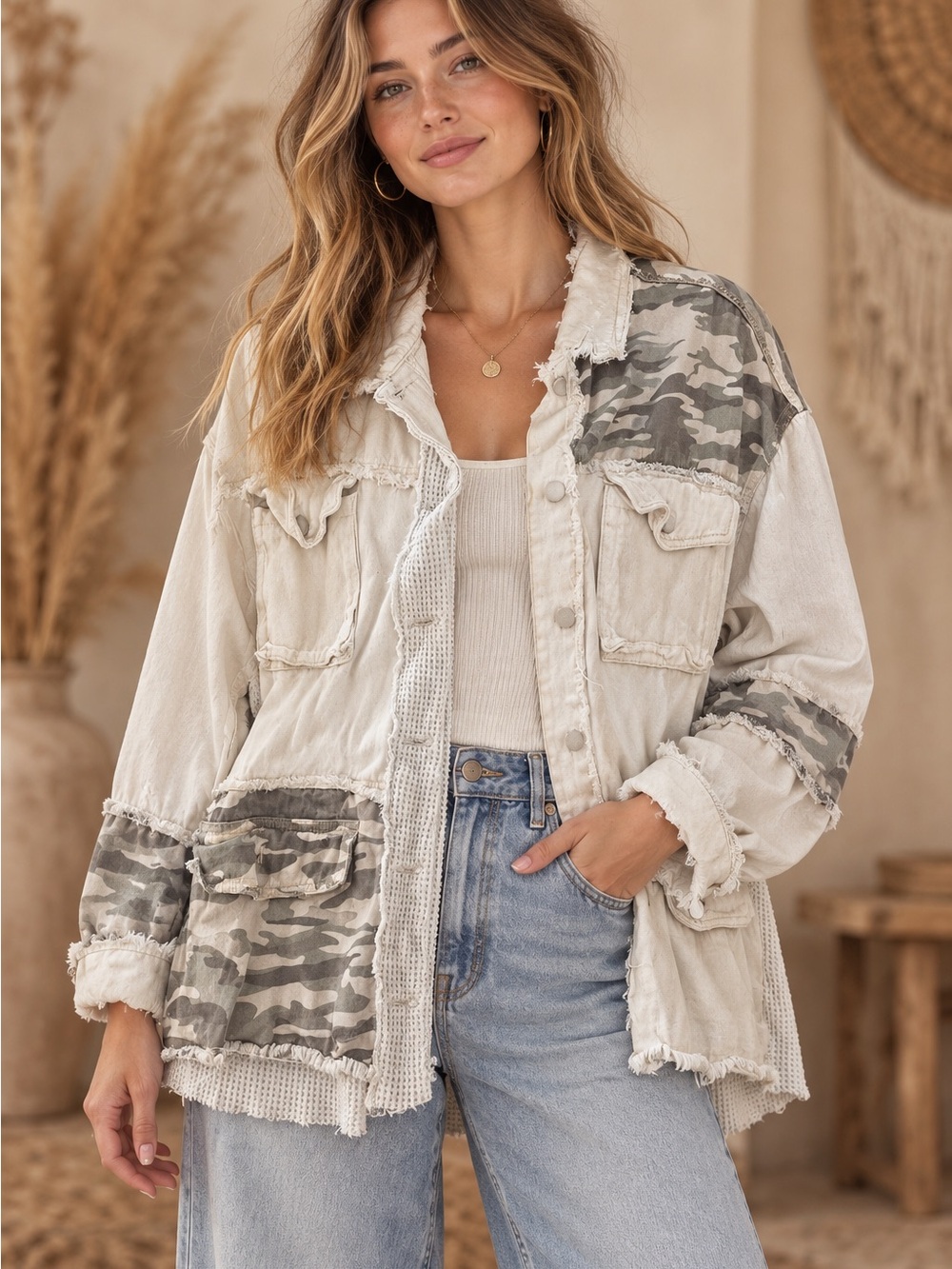 POL Camouflage Utility Jacket (101089) 🌼 ☀️